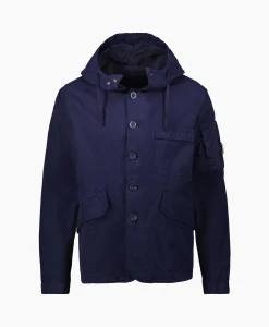 Heren Cp Company Jassen*Vest B Hooded Jacket Donker Blauw