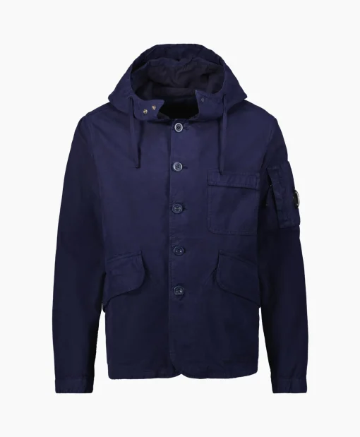 Heren Cp Company Jassen*Vest B Hooded Jacket Donker Blauw