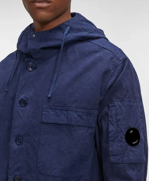 Heren Cp Company Jassen*Vest B Hooded Jacket Donker Blauw