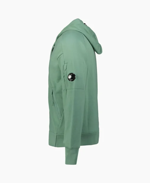 Heren Cp Company Vesten*Vest Diagonal Raised Fleece Zipped Groen