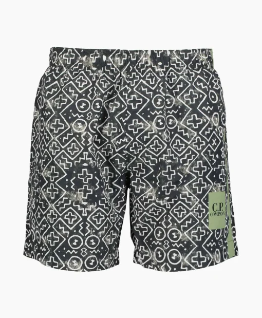 Heren Cp Company Zwembroeken*Zwembroek Flat Nylon Inca Groen
