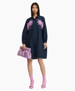Dames Essentiel Antwerp Bruiloftskleding*Mini Jurk Frilled Blauw