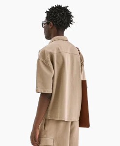 Heren Flâneur Jassen*Flaneur Overshirt Denim Beige