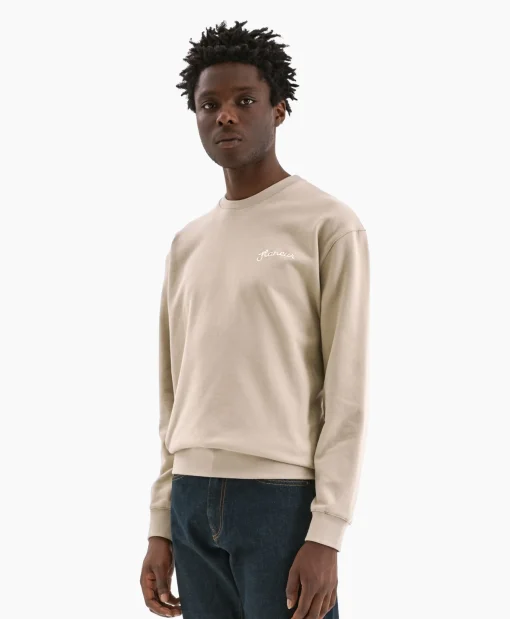 Heren Flâneur Truien*Flaneur Sweater Signature Beige