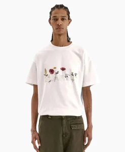 Heren Flâneur T-Shirts*Flaneur T-Shirt Korte Mouw Botanical Wit