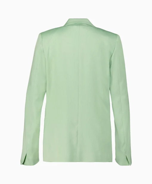 Dames Forte_forte Blazers*Blazer Slubbed Viscose Cotton Licht Groen
