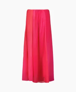 Dames Forte_forte Rokken*Maxi Rok Crepon Silk Shaded Pink