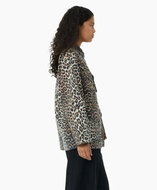 Dames Ganni Jassen*Jack Washed Cotton Canvas Bruin