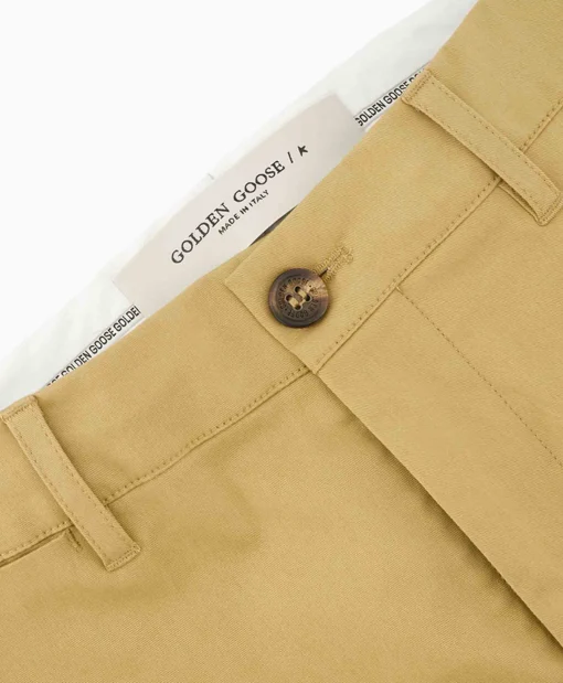 Heren Golden Goose Broeken*Broek Golden M's Chino Cotton Comfort Beige