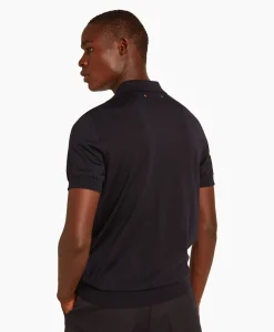 Heren Golden Goose Polo's*Polo Golden M's Knit Merino Wool Donker Blauw