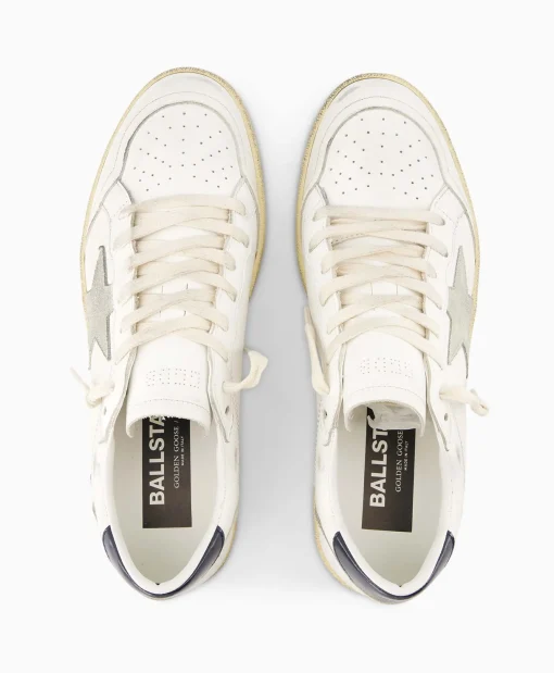 Heren Golden Goose Sneakers*Sneaker Ballstar Leather Upper Suede Star Shiny Le Off White