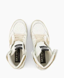 Dames Golden Goose Sneakers*Sneaker Sky Star Nappa Upper Laminated Wit