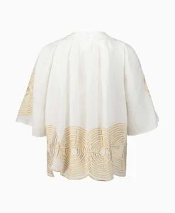 Dames Greek Archaic Kori Blouses*Blouse Pleates Labyrinth Wit