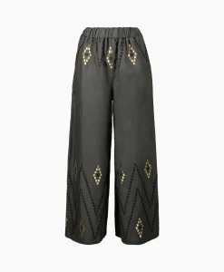 Dames Greek Archaic Kori Broeken*Pantalon Zig Zag Elastic Waist Khaki