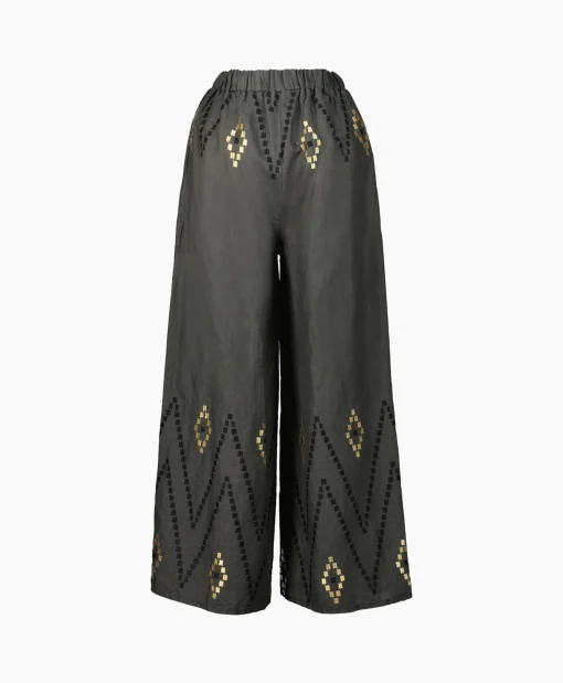 Dames Greek Archaic Kori Broeken*Pantalon Zig Zag Elastic Waist Khaki