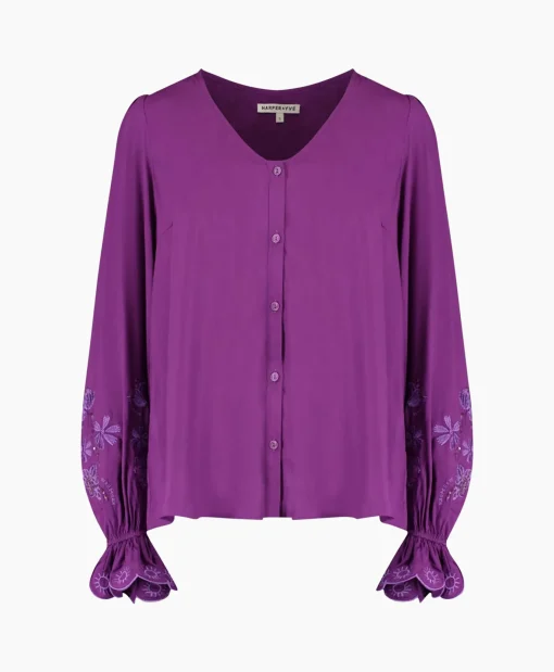 Dames Harper & Yve Blouses*Harper & Yve Blouse Jamy-Ls Paars