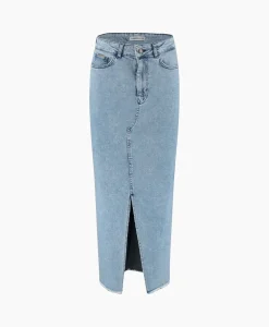 Dames Harper & Yve Rokken*Harper & Yve Midi Rok Yve-Sk Licht Blauw