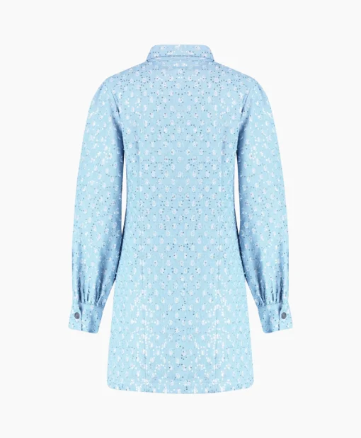 Dames Harper & Yve Jurken*Harper & Yve Mini Jurk Flo-Dr Licht Blauw