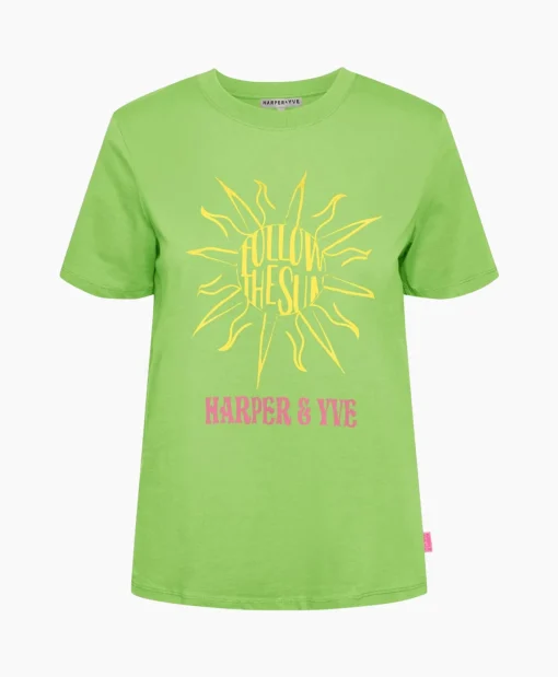 Dames Harper & Yve T-Shirts & Tops*Harper & Yve T-Shirt Korte Mouw Followthesun-Ss Groen