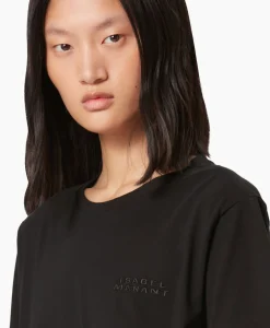 Dames Isabel Marant T-Shirts & Tops*T-Shirt Korte Mouw Vidal-Gz Zwart