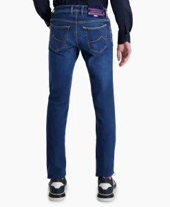 Heren Jacob Cohen Broeken*Jeans 5 Pkt Slim Fit Nick Ltd Blauw
