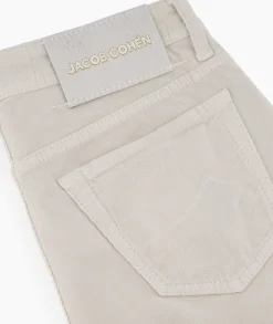 Heren Jacob Cohen Broeken*Jeans Slim Fit Bard Off White