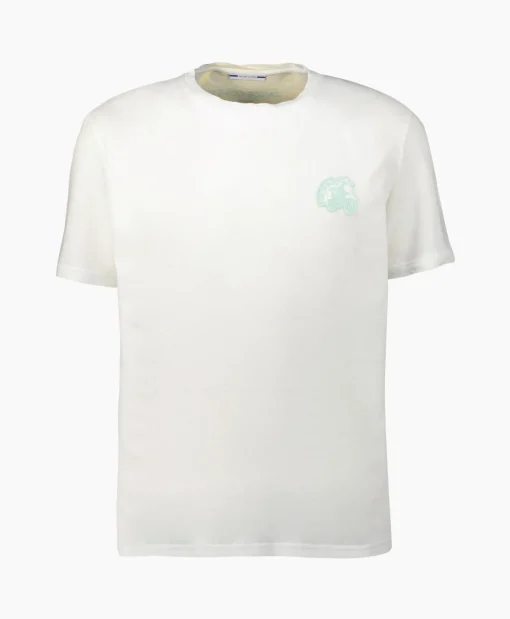 Heren Jacob Cohen T-Shirts*T-Shirt Maglietta Girocollo Off White