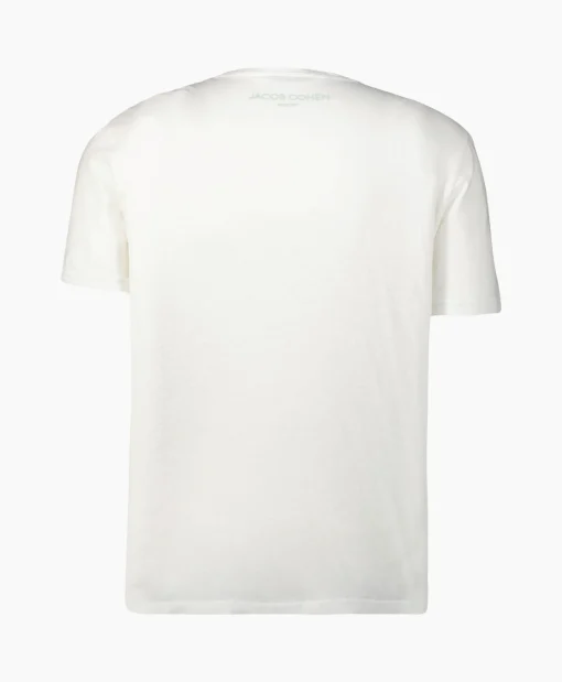 Heren Jacob Cohen T-Shirts*T-Shirt Maglietta Girocollo Off White
