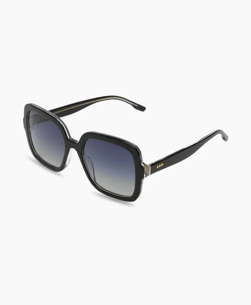 Dames Komono Zonnebrillen*Zonnebril Miley Black Clear White Gold Goud