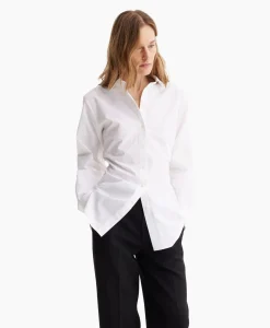 Dames Les Coyotes De Paris Blouses*Blouse Shaped Poplin Wit