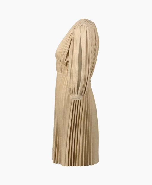Dames Liu Jo Jurken*Midi Jurk Abito C/Intarsio Goud