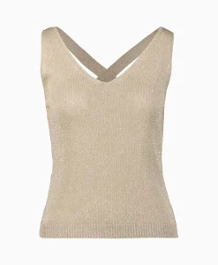 Dames Liu Jo T-Shirts & Tops*Top Maglia Chiusa S/M Canotta Lux Goud