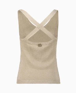 Dames Liu Jo T-Shirts & Tops*Top Maglia Chiusa S/M Canotta Lux Goud