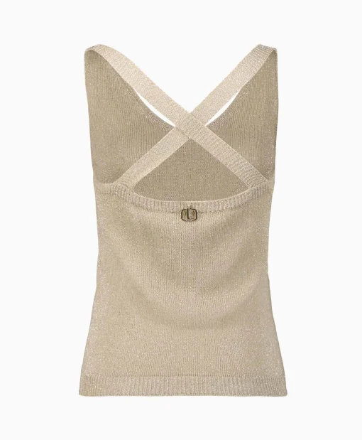 Dames Liu Jo T-Shirts & Tops*Top Maglia Chiusa S/M Canotta Lux Goud