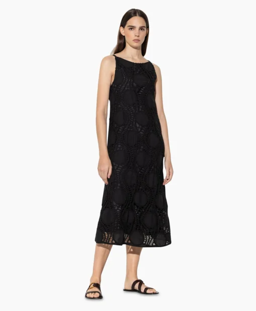 Dames Luisa Cerano Jurken*Midi Jurk 798490/3619-0 Zwart Dessin