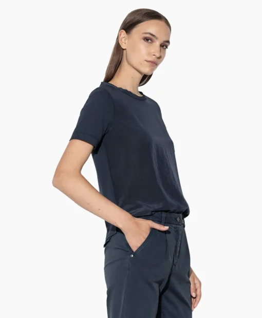 Dames Luisa Cerano T-Shirts & Tops*T-Shirt Korte Mouw 398117/7600-0 Donker Blauw