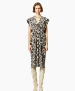 Dames Marant Étoile Jurken*Marant Etoile Midi Jurk Epolia-Gc Zwart