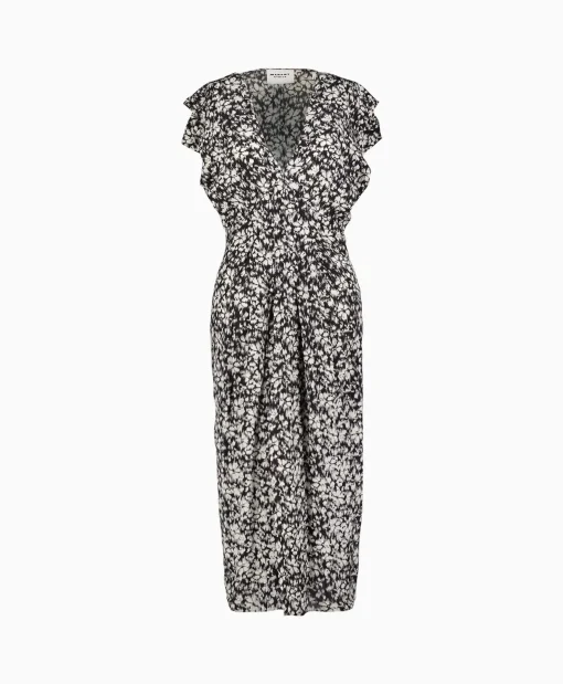 Dames Marant Étoile Jurken*Marant Etoile Midi Jurk Epolia-Gc Zwart