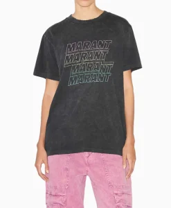 Dames Marant Étoile T-Shirts & Tops*Marant Etoile T-Shirt Korte Mouw Ziliani-Ga Zwart
