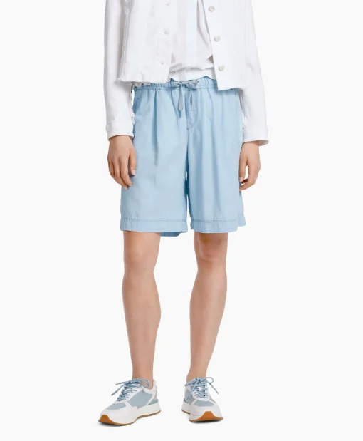 Dames Marc Cain Pants Broeken*Short Wp 83.03 D63 Licht Blauw