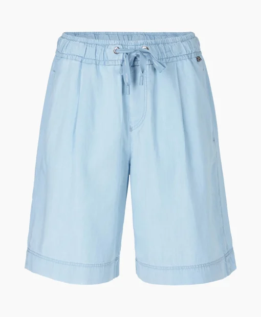 Dames Marc Cain Pants Broeken*Short Wp 83.03 D63 Licht Blauw