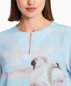 Dames Marccain Collectie Blouses*Blouse Wc 55.07 J08 Licht Blauw
