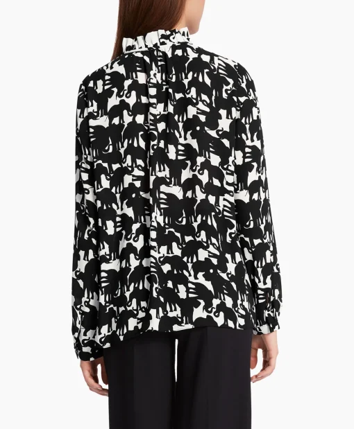 Dames Marccain Collectie Blouses*Blouse Wc 51.16 W13 Zwart