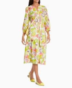 Dames Marccain Collectie Bruiloftskleding*Jurk Wc 21.26 W27 Midden Geel