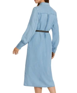 Dames Marccain Collectie Bruiloftskleding*Mini Jurk Uc 21.02 D63 Licht Blauw