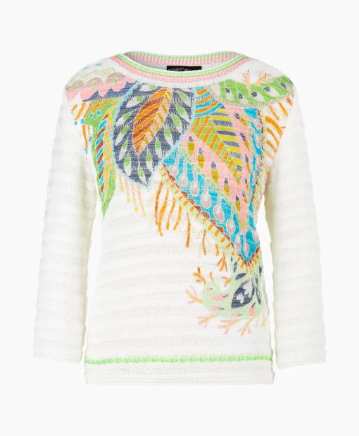 Dames Marccain Collectie T-Shirts & Tops*Pullover Wc 41.45 M46 Off White