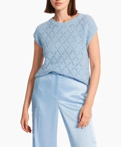 Dames Marccain Collectie T-Shirts & Tops*Top Wc 42.01 M25 Licht Blauw
