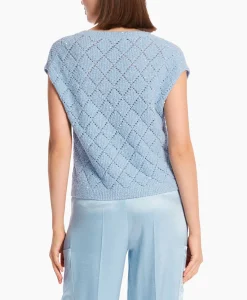 Dames Marccain Collectie T-Shirts & Tops*Top Wc 42.01 M25 Licht Blauw