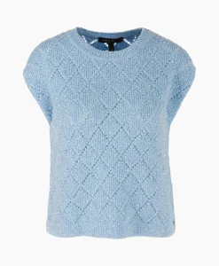 Dames Marccain Collectie T-Shirts & Tops*Top Wc 42.01 M25 Licht Blauw