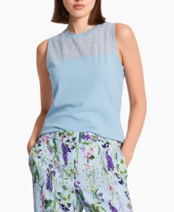 Dames Marccain Collectie T-Shirts & Tops*Top Wc 61.07 M27 Licht Blauw